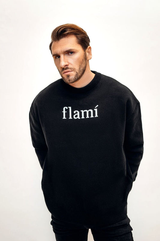 Oversized Pullover - Black White