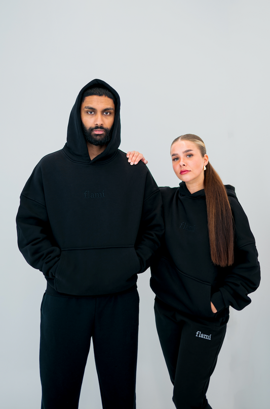 Oversized Hoodie - Black on Black