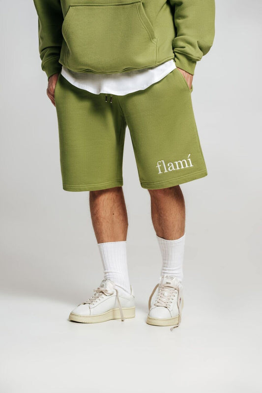 Oversized Shorts - Green White