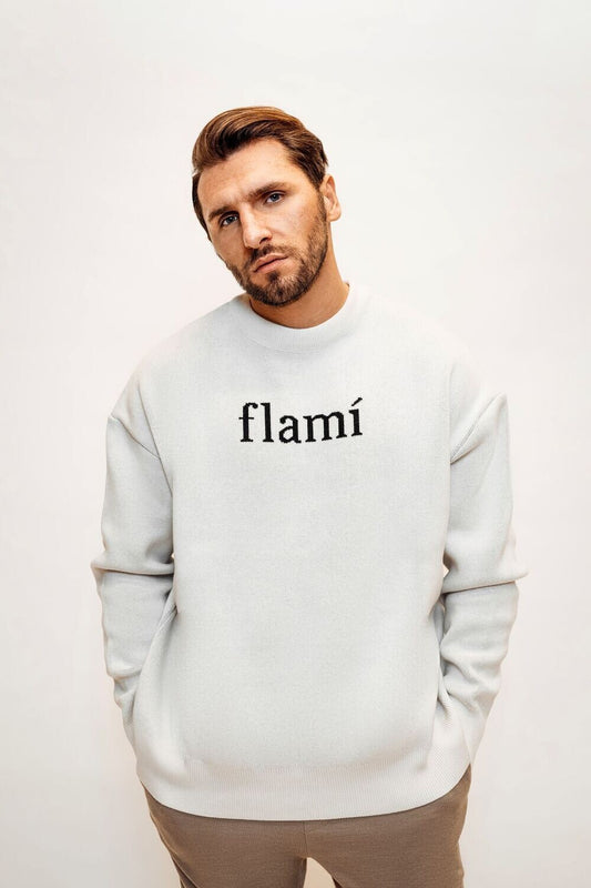 Oversized Pullover - White Black